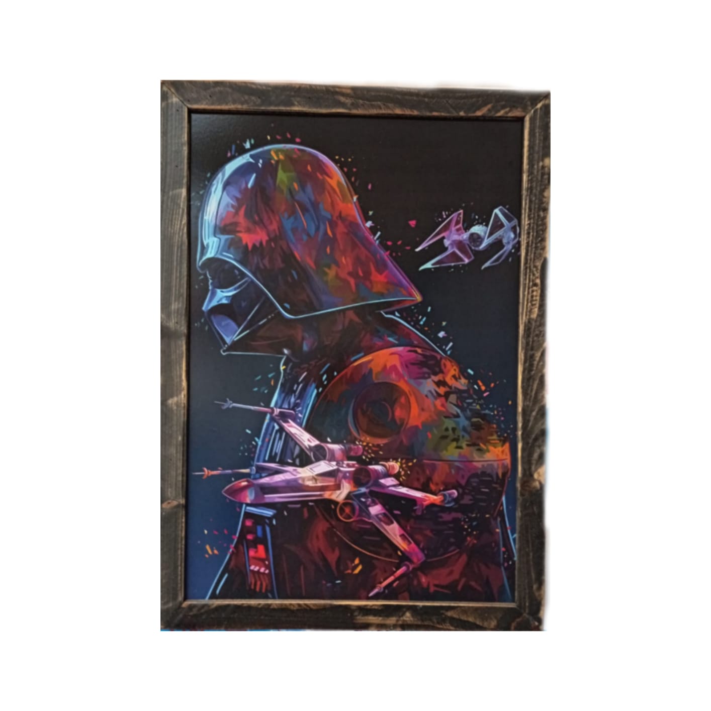 A2 Poster (Framed) - Darth Vader Colourful