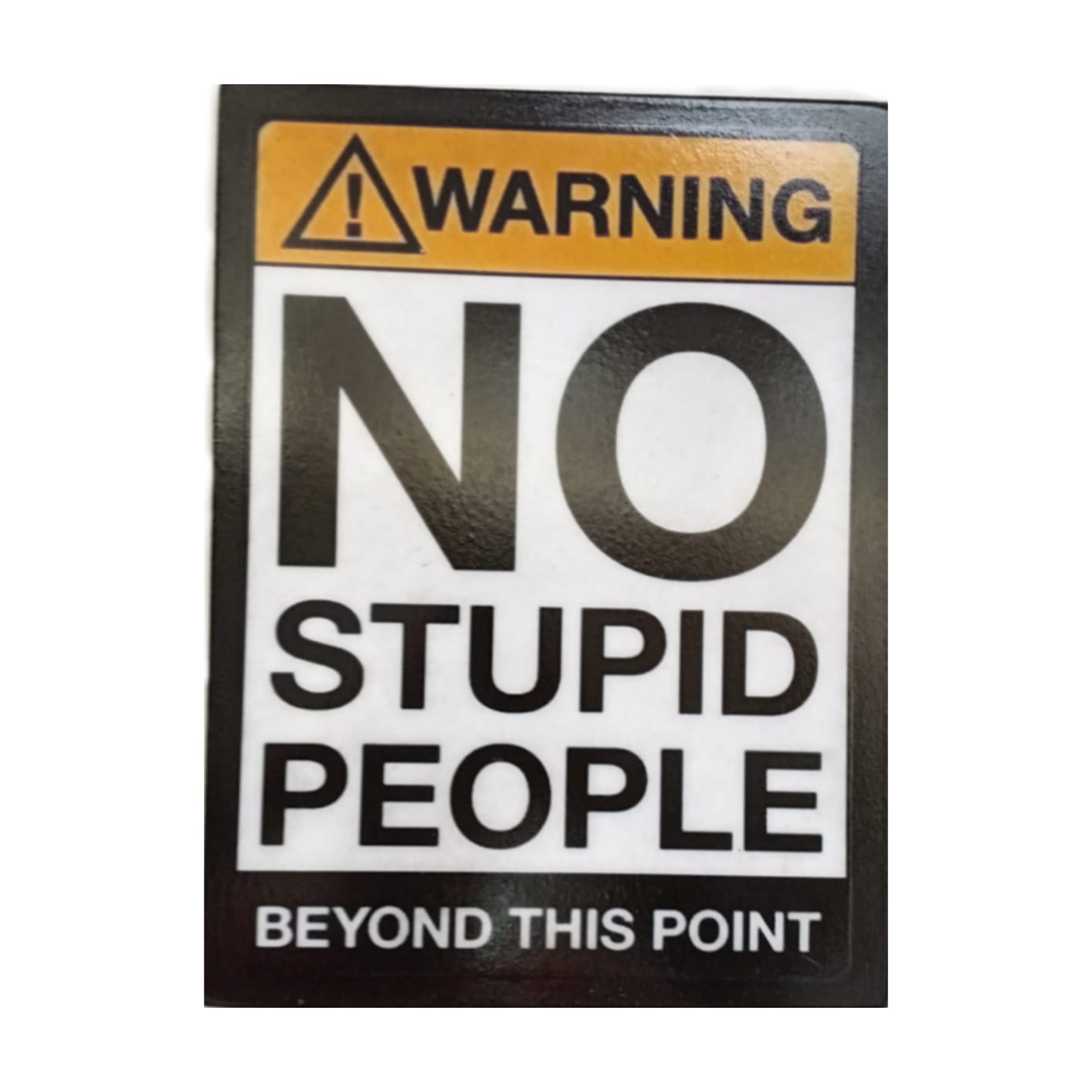 A3 Poster - No Stupid People Beyond This Point